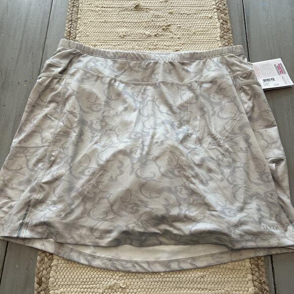NWT Terry Trixie Gray Bicycle Athletic Skort Padded Shorts Built In Womens XXL - Picture 1 of 10